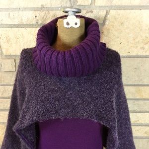 Casting Brand Unique Eggplant Long Sleeve Sweater